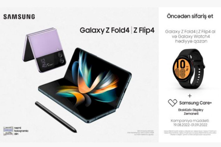 “Galaxy Z Fold4” və “Galaxy Z Flip4” öncədən sifariş etmək üçün üç gün qalıb!®  - FOTO 