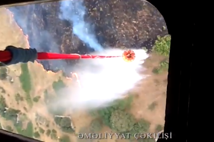 Xocavənddə yanğın: Helikopter qalxdı - VİDEO 