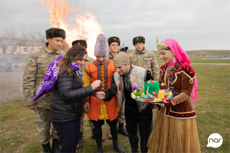 “Nar” Novruz bayramını azad edilmiş ərazilərdə əsgərlərlə qeyd edib