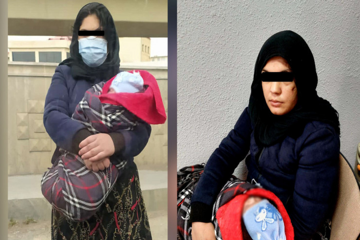 Bakıda körpə uşağı ilə  dilənçilik edən   qadın saxlanıldı