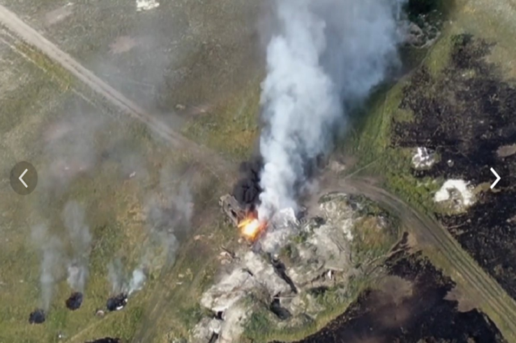 Rusiya Ukraynanın  hərbi sursat anbarını   məhv etdi