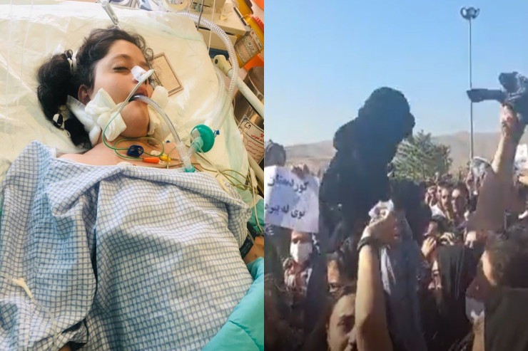 İranda  gənc qızın   öldürülməsinə görə ETİRAZLAR  -  VİDEO 