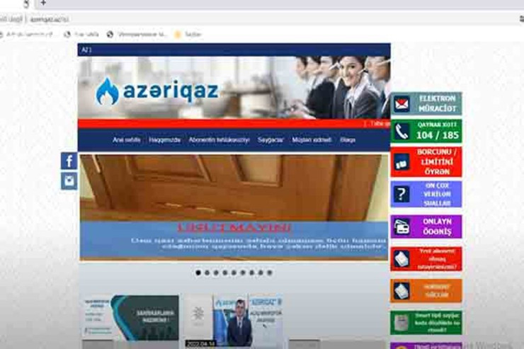 "Azeriqaz.az" saytı köhnə adda yeni formatda -  FOTO 