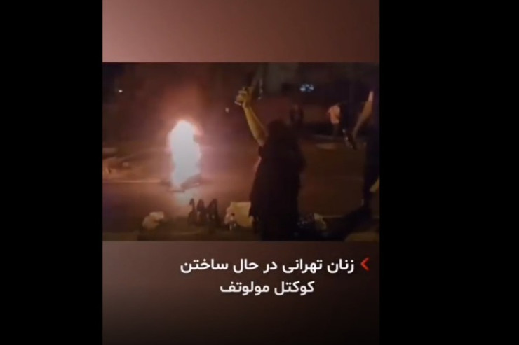 İranda qadınlar "Molotov kokteyli"  hazırladı -VİDEO 