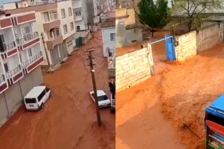 Türkiyənin bu şəhərini sel basdı - VİDEO 