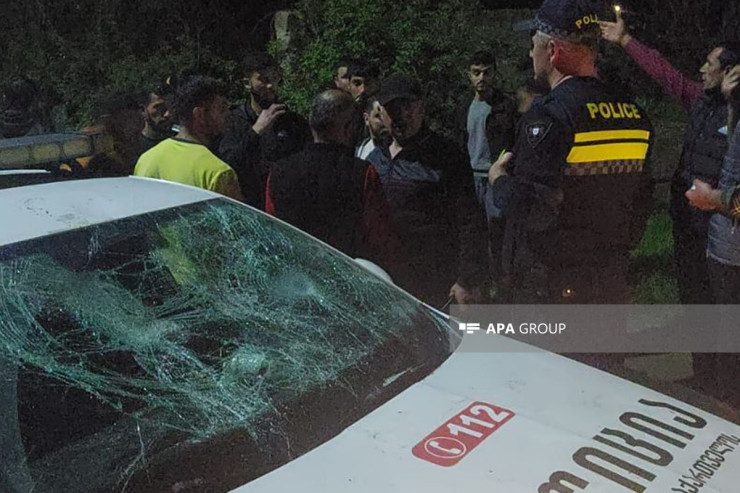 Gürcüstanda azərbaycanlılarla polis arasında qarşıdurma - SƏBƏB -FOTO 