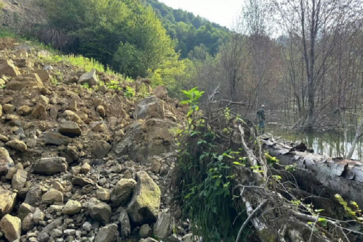 Gürcüstanda daha bir torpaq sürüşməsi 