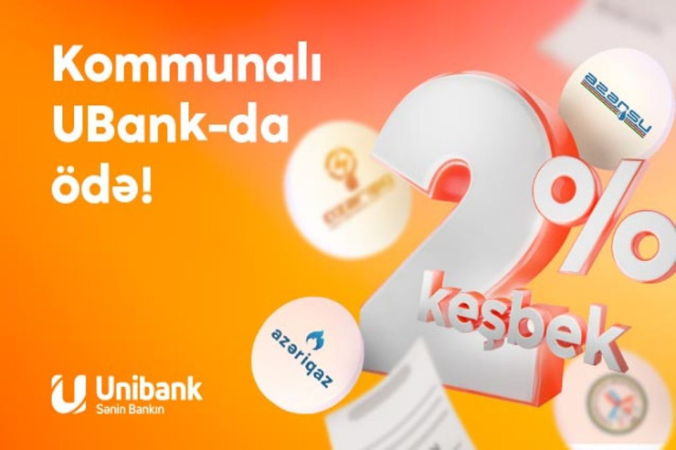 Kommunal ödənişlərinizi "Unibank" mobil tətbiqində edin və qazanın