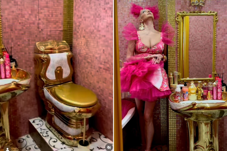Məşhur balerinanın  qızıldan   tualeti -  VİDEO 