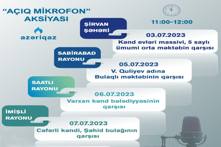 "Azəriqaz"-ın "Açıq mikrofon" aksiyaları davam edir - QRAFİK  