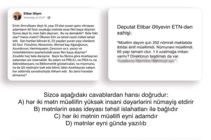 Deputatın nazirə yazdığı xahiş mesajı yayıldı, İctimai Şuradan  istefa verdi  