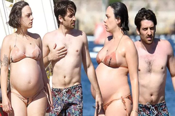 Məşhur aktyor həyat yoldaşı ilə  çimərlikdə 