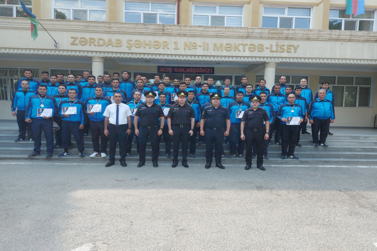 Zərdabda polislər yarışdı - FOTO 