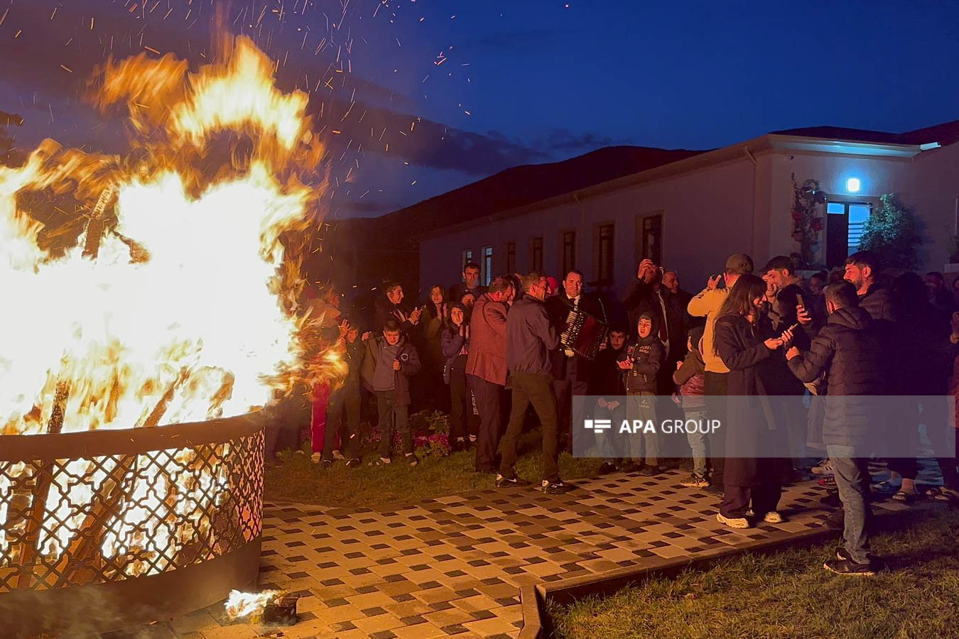 Talış kəndinə 30 ildən sonra ilk dəfə bayram tonqalı yandırılıb -FOTO  -VİDEO  - YENİLƏNİB 