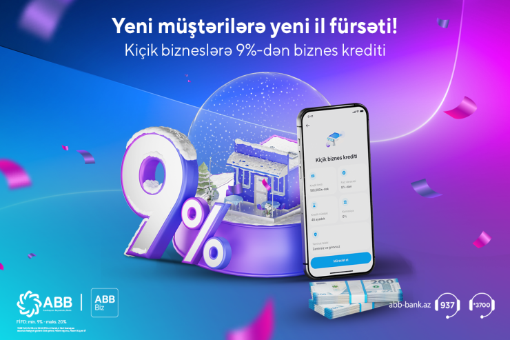 ABB Biz-də qeydiyyatdan keçib Mobil POS istifadə et, kiçik biznes üçün 9%-lə kredit al!