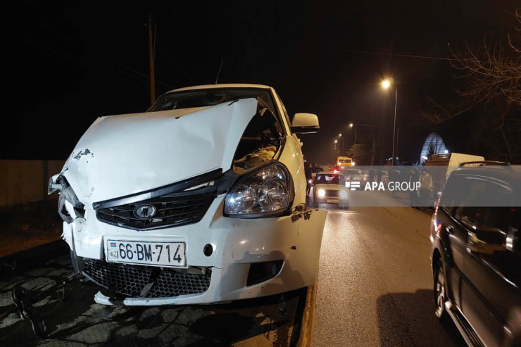 Lənkəranda "Priora" "KIA"ya çırpıldı - Biri qadın olmaqla  iki nəfər yaralandı