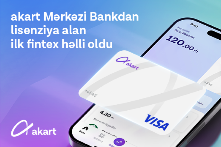 “akart” Mərkəzi Bankdan lisenziya alan ilk fintex həlli olub