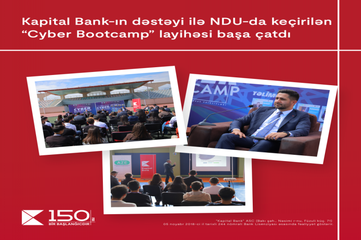 "Kapital Bank"ın dəstəyi ilə NDU-da “Cyber Bootcamp” layihəsi başa çatıb