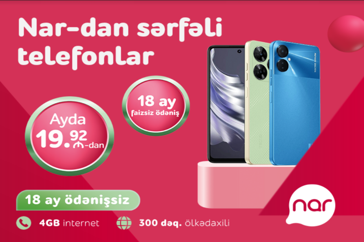 “Nar” sərfəli smartfon modellərini təqdim edir