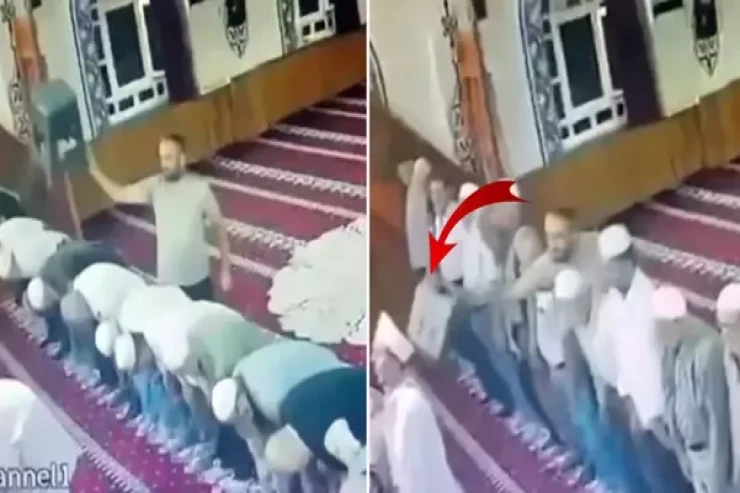 Namaz vaxtı qəfil imamı döydü - HADİSƏ ANI 