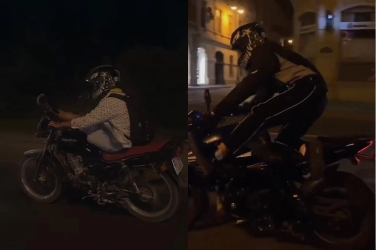 Bakıda "avtoş"luq edən motosikletçi qız həbs olundu - VİDEO