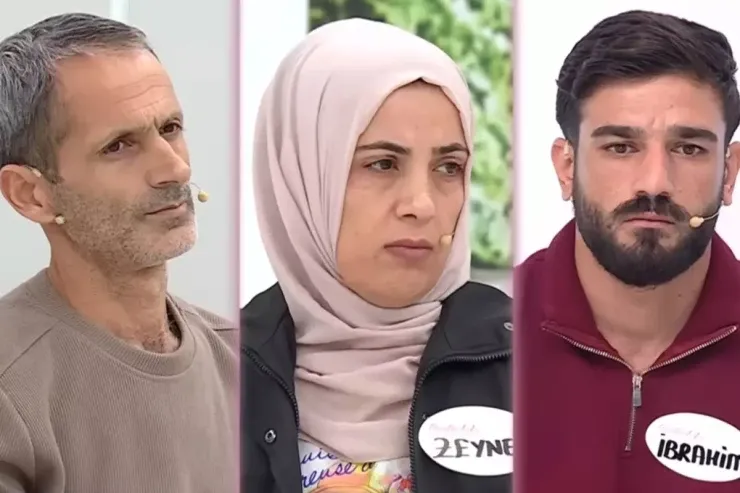 Sağında əri, solunda sevgilisi ilə  bütün ölkənin qarşısında - Mənəvi çöküşün mənzərəsi 