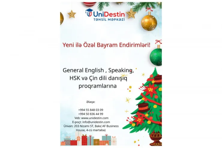 "UniDestin"də Yeni ilə Özəl Bayram Endirimləri 