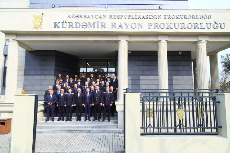 Baş prokuror Kürdəmirdə yeni binanın AÇILIŞINDA 