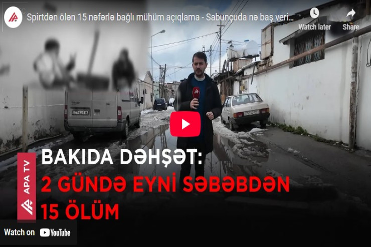 Bakıda DƏHŞƏT:  15 nəfər spirtdən öldü