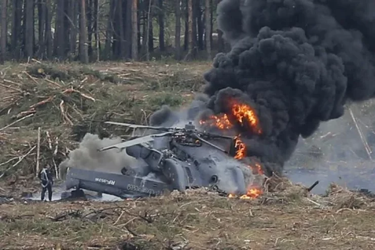 Rusiyada hərbi helikopter QƏZAYA UĞRADI:  ölənlər var