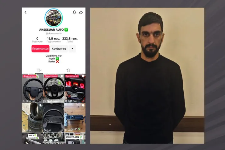 Tiktok-da ehtiyat hissələri  satan dələduz tutuldu - VİDEO