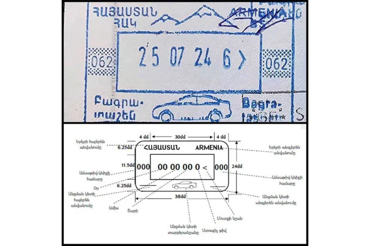 Ermənistan viza möhürlərindən Ağrı dağının  təsviri çıxardı