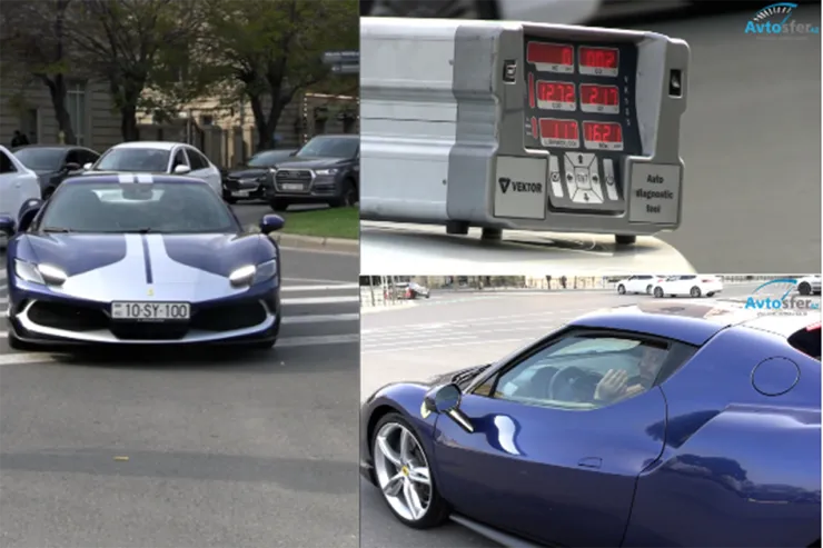 Bakıda polisin cərimələdiyi 850 minlik “Ferrari”nin  sahibi kimdir? - VİDEO 