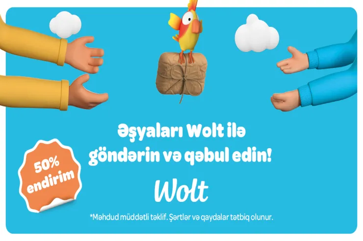 Wolt yeni “Packages” funksiyanı təqdim edir: indi əşyaları yemək sifarişi qədər asan göndərə bilərsiniz!