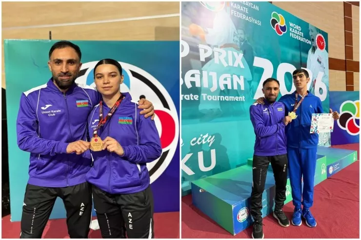 Ercan Aslan və Gülay Orucova qızıl medal qazandılar 