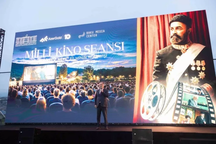 “AzerGold” və Bakı Media Mərkəzinin təşkilatçılığı ilə Daşkəsəndə milli kino seansı keçirilib