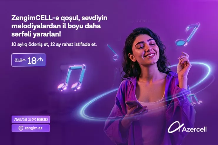 "Azercell"dən illik “ZengimCELL” xidməti