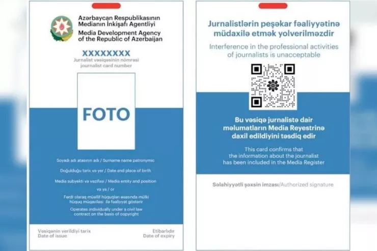 Jurnalist vəsiqəsinin verilməsinə görə ödəniş ləğv edildi 