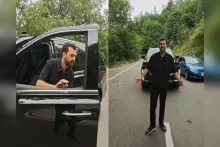 Yol polisi qaydaları pozan Əməkdar artisti  cəzalandırdı - VİDEO  - YENİLƏNİB 