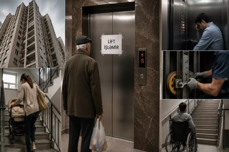 Lift xarabdır,  15-ci mərtəbədə yaşayırsan - Yeni binaların köhnə problemləri  - ARAŞDIRMA 