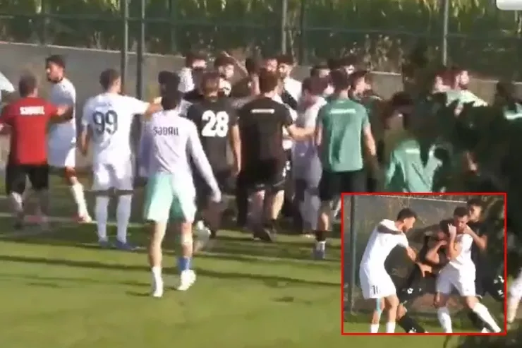 Azərbaycan və Türkiyə futbolçuları arasında  KÜTLƏVİ DAVA - VİDEO 