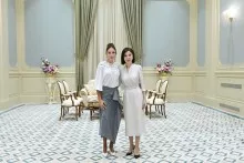 Birinci xanımlar görüşdü - FOTO 