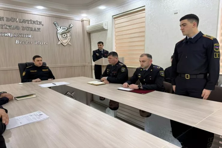 Polis şöbəsində qusarlı kursantla görüş - FOTO 