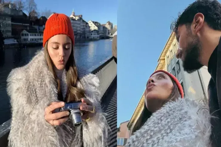 “Kızılcık Şerbeti”nin  ulduzu sevgilisi ilə tətildə - Buz kimi İsveçrəni necə isitdilər? 