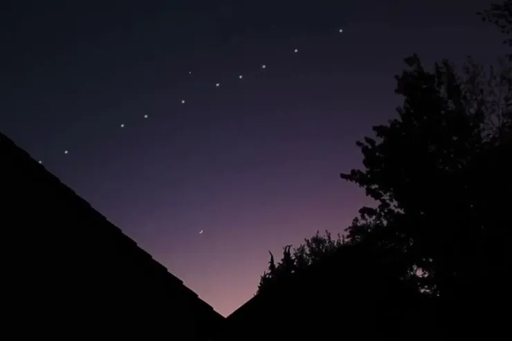 Lənkəranda qeyri-adi HADİSƏ   – Səmada işıqlar düzüldü - VİDEO 