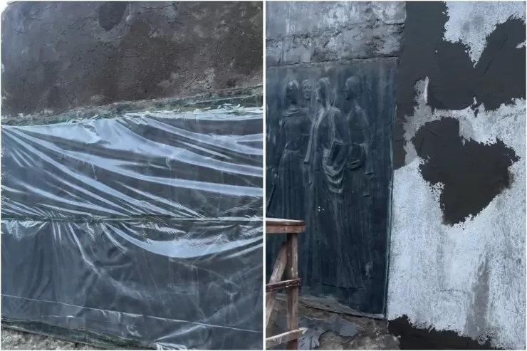 Cəfər Cabbarlının büstünün bərpasına başlanıldı - VİDEO 