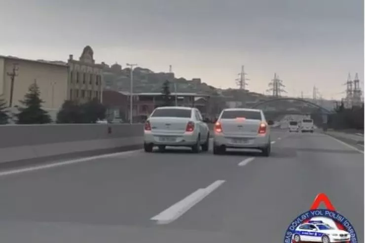 Bakı-Şamaxı yolunda yarışa çıxanlar  saxlanıldı - VİDEO 
