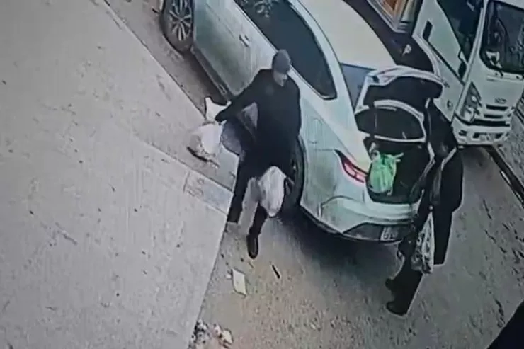 Kömək etmək adı ilə qarət etdi - GÖRÜNTÜLƏR 