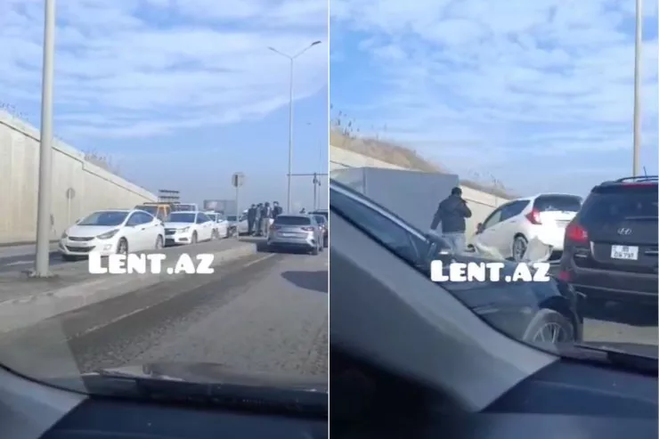 "Sea Breeze" yolunda zəncirvarı qəza - VİDEO 