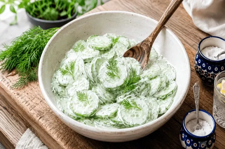 Bu xiyar salatı  kababla daha ləzzətli olur - RESEPT 
